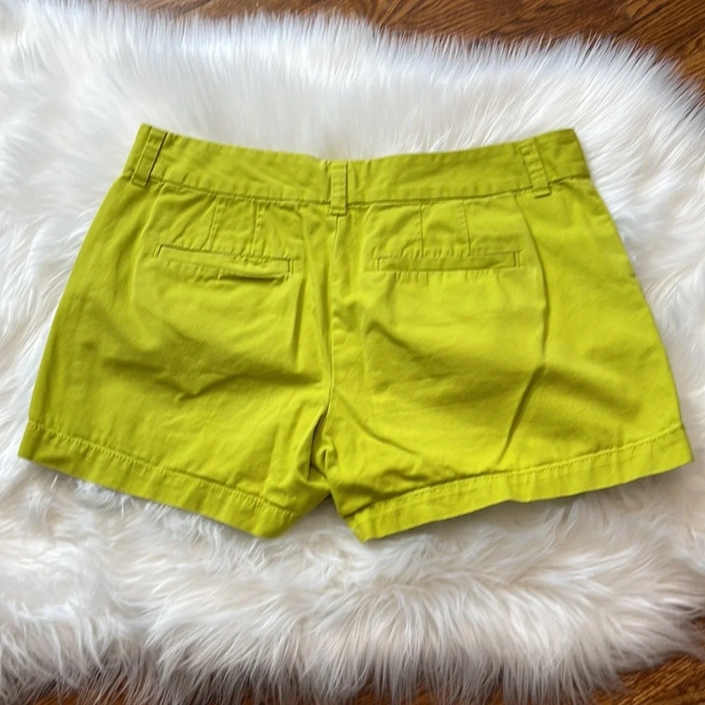 LOFT Chartreuse Green Chino Shorts - Picture 3 of 4